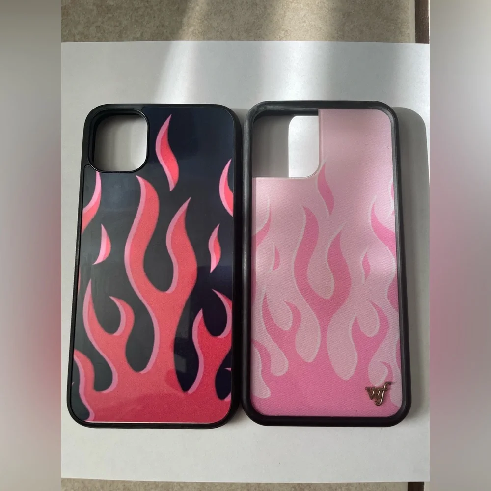 iPhone 11 Flame Design Black and Pink
